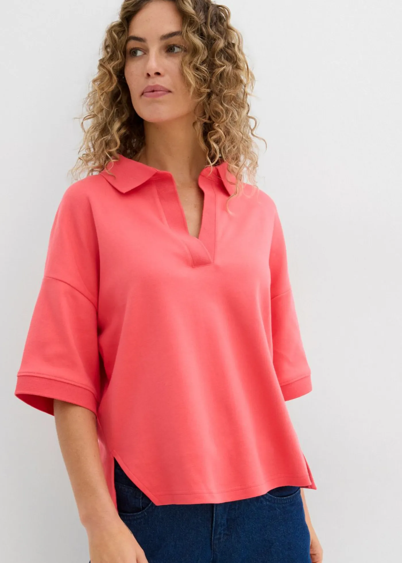 Clearance Polo de algodón orgánico puro Mujer Esenciales|Camisetas