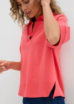 Clearance Polo de algodón orgánico puro Mujer Esenciales|Camisetas