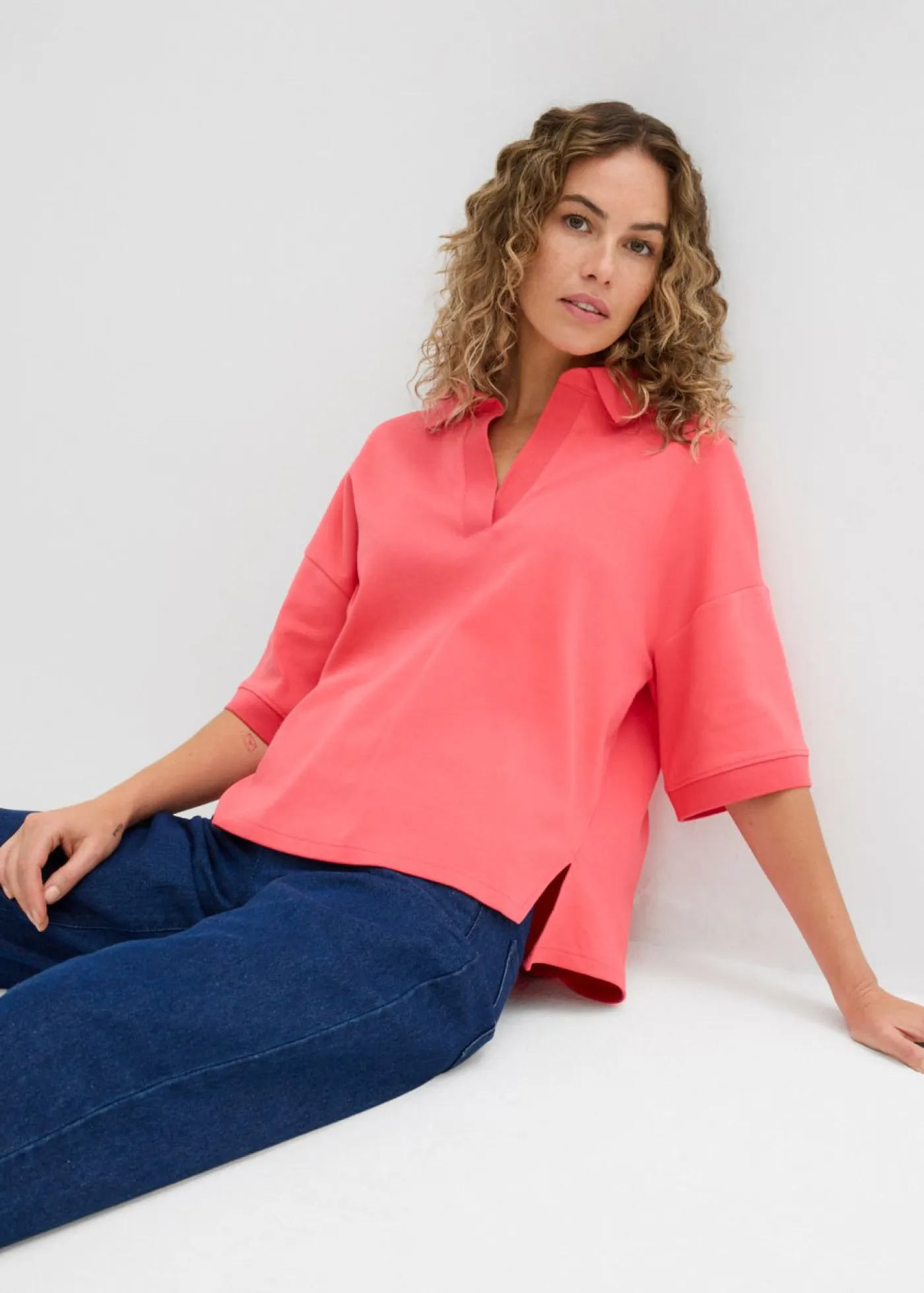 Clearance Polo de algodón orgánico puro Mujer Esenciales|Camisetas