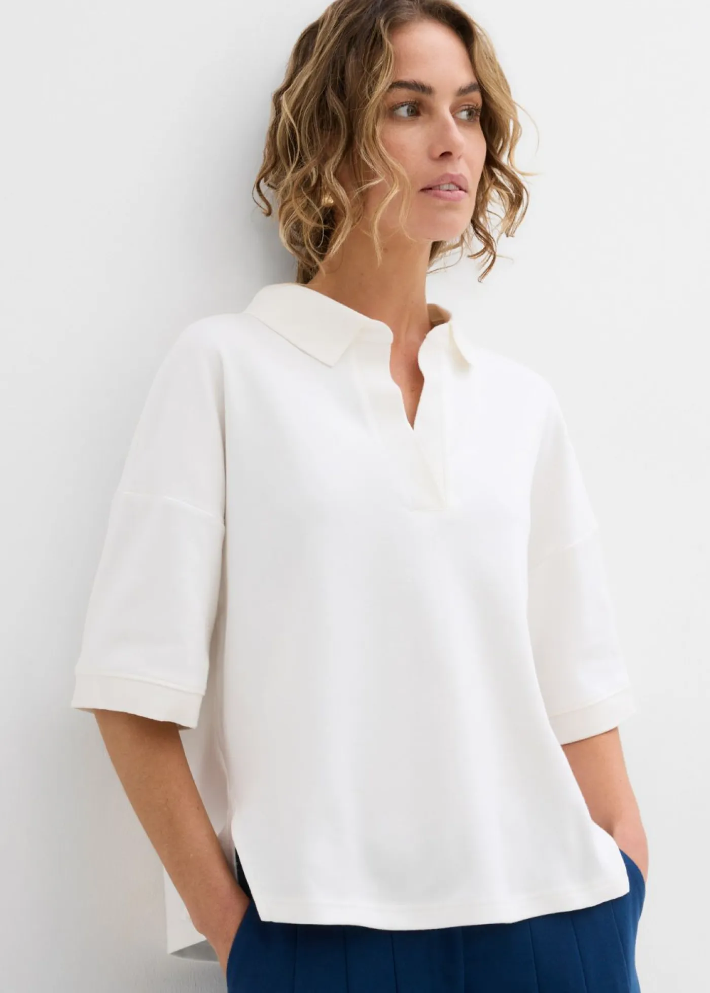 Outlet Polo de algodón orgánico puro Mujer Esenciales|Camisetas