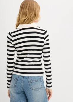 Online Polo de canalé con manga larga Mujer Camisetas