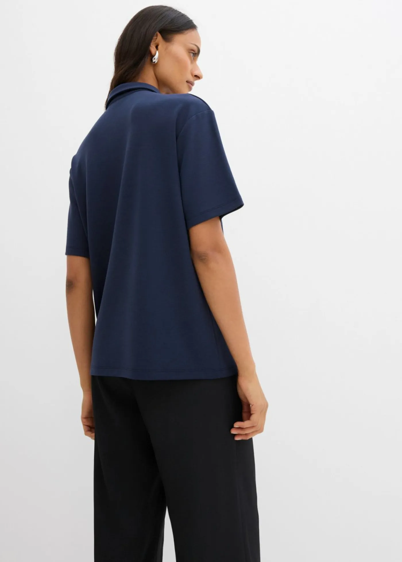 Best Polo de mezcla de viscosa Mujer Esenciales|Camisetas