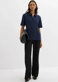 Best Polo de mezcla de viscosa Mujer Esenciales|Camisetas