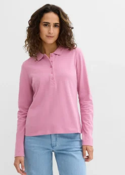 Outlet Polo de piqué de algodón ecológico puro Mujer Básicos|Camisetas