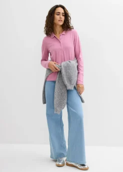 Outlet Polo de piqué de algodón ecológico puro Mujer Básicos|Camisetas