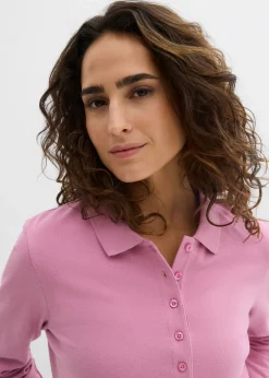 Outlet Polo de piqué de algodón ecológico puro Mujer Básicos|Camisetas