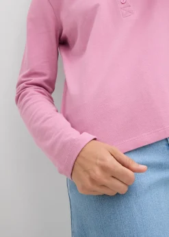 Outlet Polo de piqué de algodón ecológico puro Mujer Básicos|Camisetas