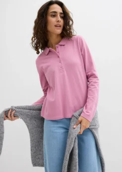 Outlet Polo de piqué de algodón ecológico puro Mujer Básicos|Camisetas