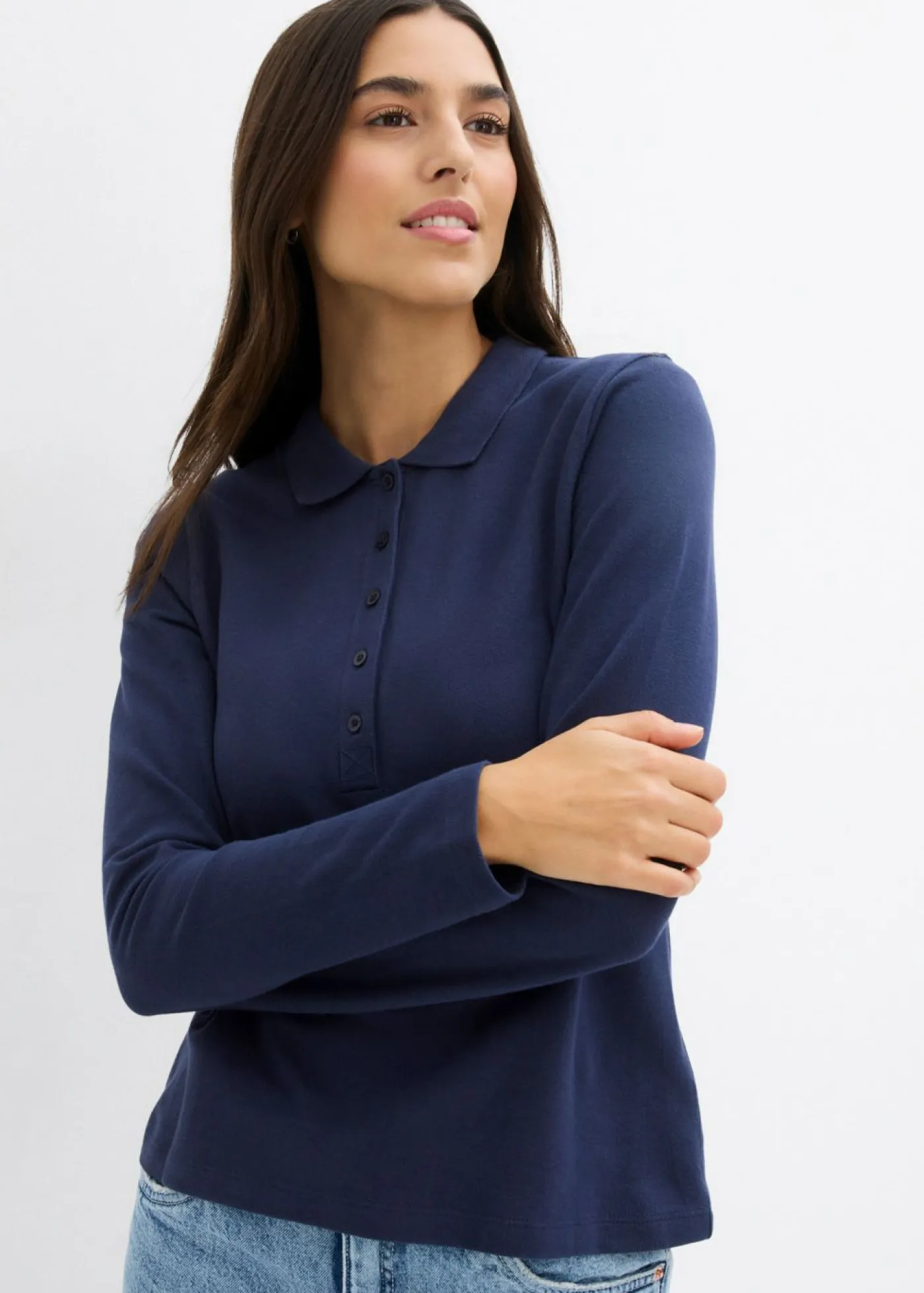Online Polo de piqué de algodón ecológico puro Mujer Básicos|Camisetas