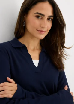 Best Polo de viscosa fina Mujer Básicos|Camisetas