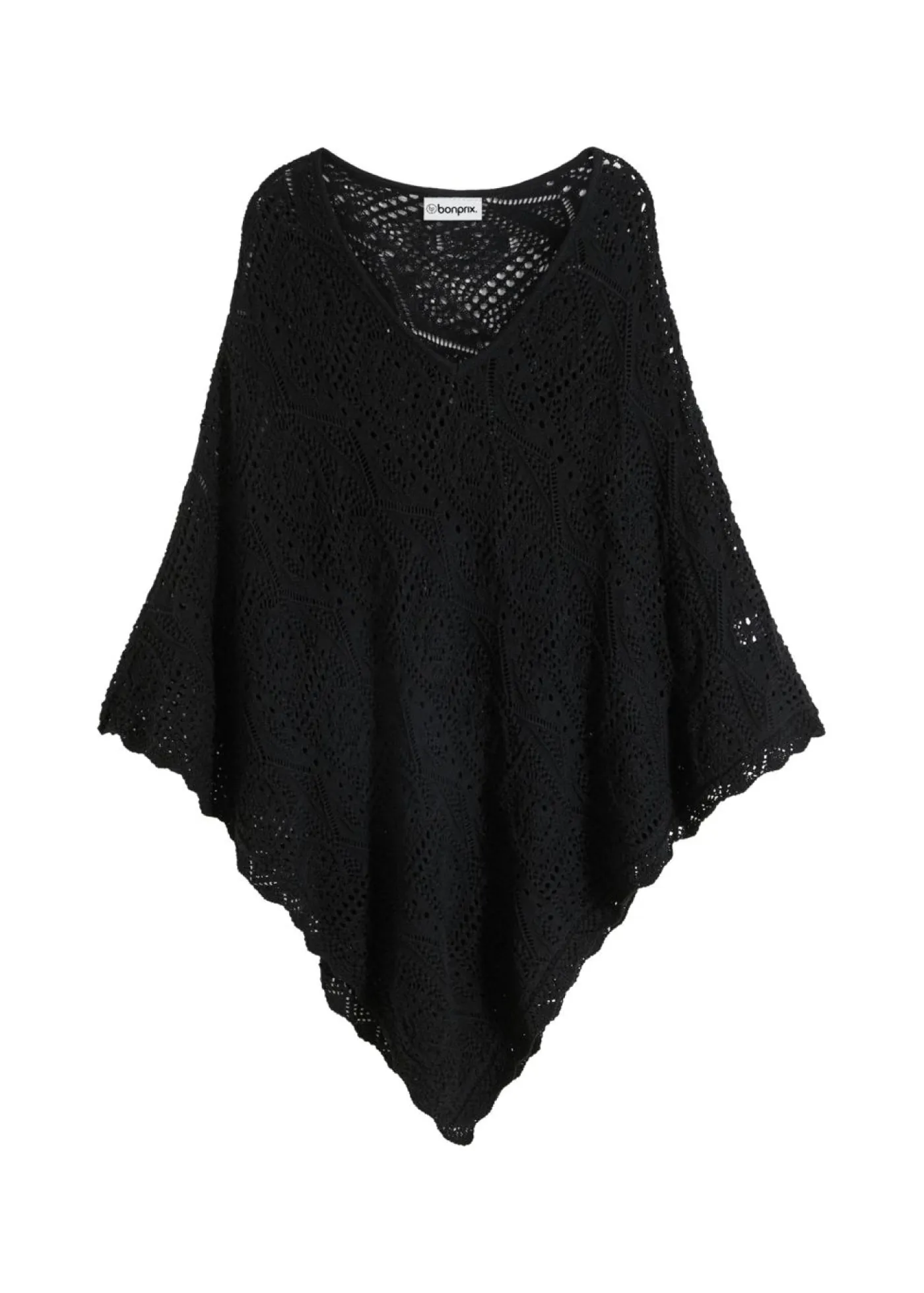 Discount Poncho con aspecto de ganchillo Mujer Ponchos|Jerséis