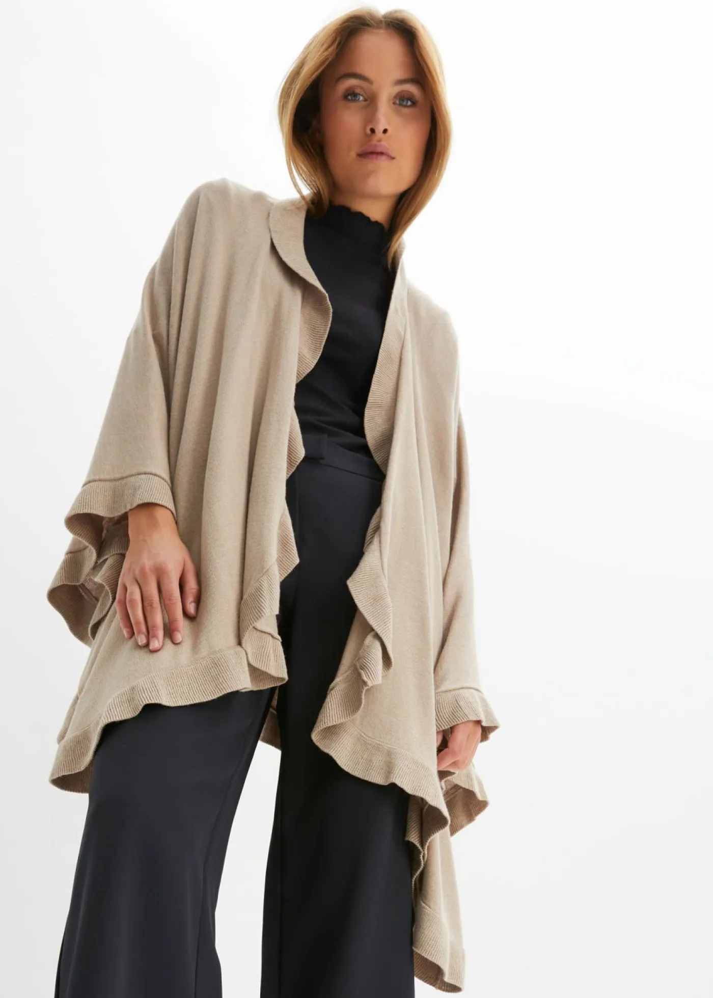Best Poncho con parte de cachemira Mujer Ponchos|Jerséis