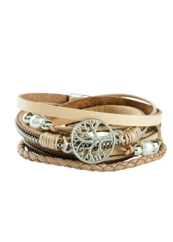 Hot Pulsera cruzada con colgante en forma de árbol de la vida Mujer Joyería