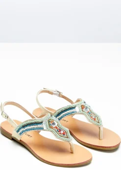 Outlet Sandalias con abalorios Mujer Zapatos Primavera-Verano