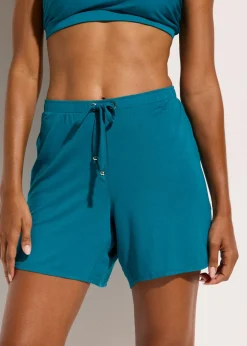 Online Shorts de playa de mezcla de viscosa fluida Mujer Conjuntos De Traje De Baño|Ropa De Baño Cubridora