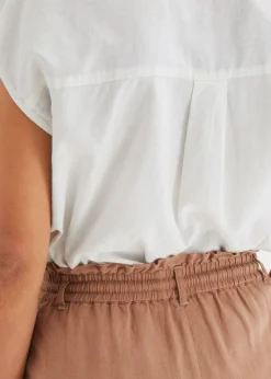 Discount Shorts paperbag con lino Mujer Shorts|Pantalones