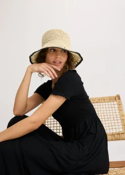 Clearance Sombrero de pescador de paja Mujer Gorras Y Sombreros