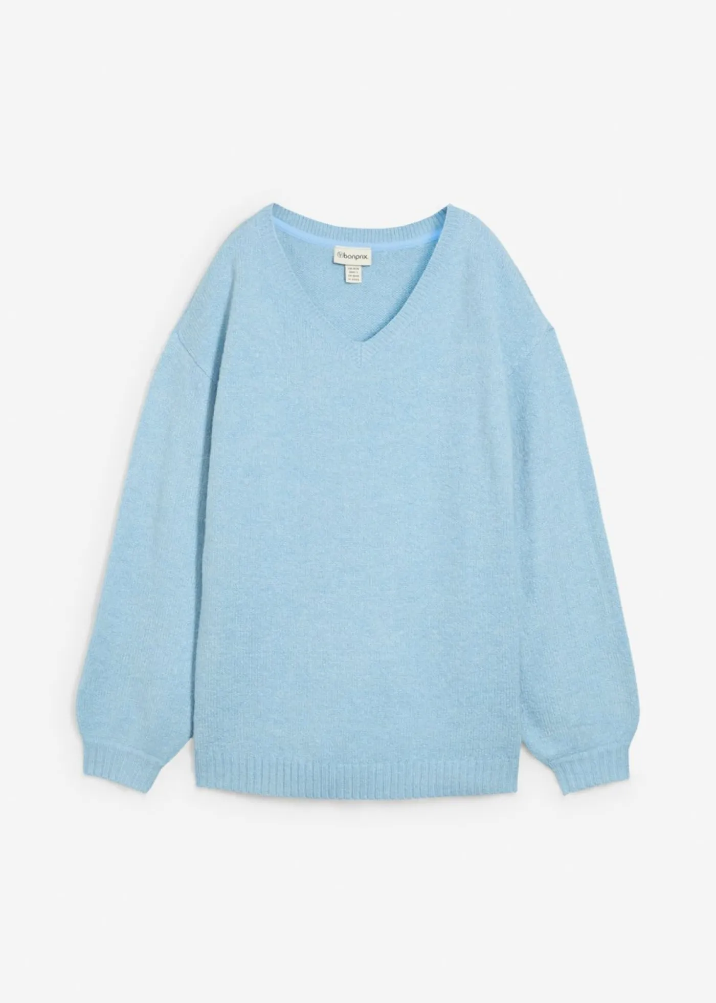 Suave jersey de punto fino con mangas abullonadas Mujer Básicos|Jerséis