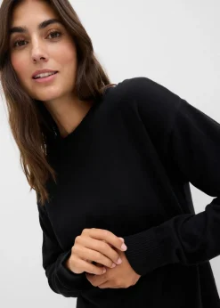 Suave jersey premamá de algodón orgánico con aberturas para la lactancia Mujer Premamá