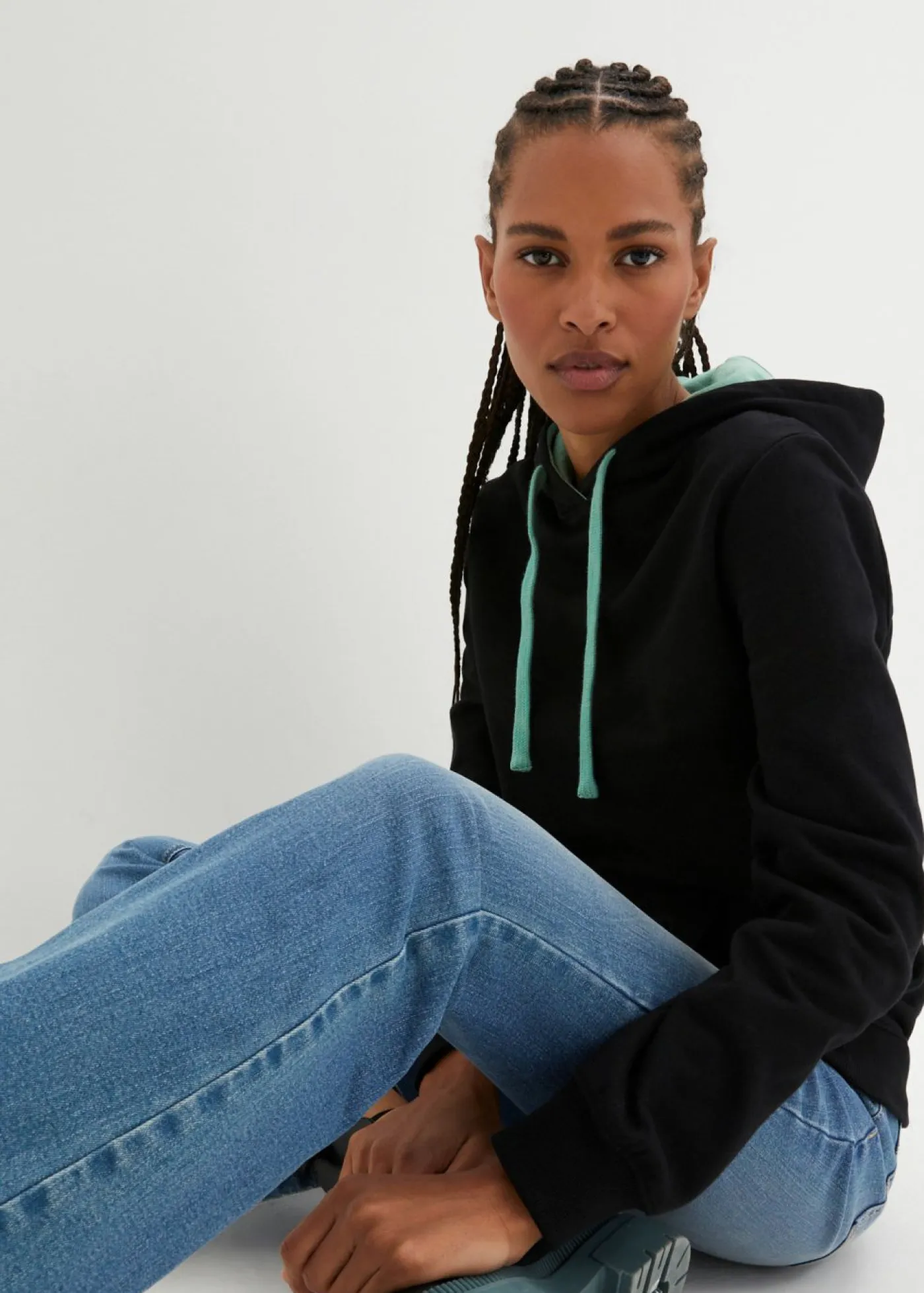 Outlet Sudadera con capucha de algodón orgánico Mujer Básicos|Ropa Cómoda