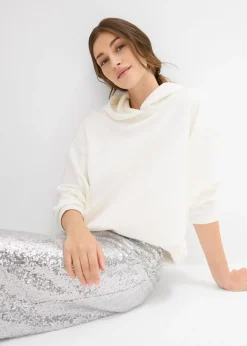 Best Sudadera con capucha de mezcla de viscosa ligeramente brillante Mujer Esenciales|Ropa Cómoda