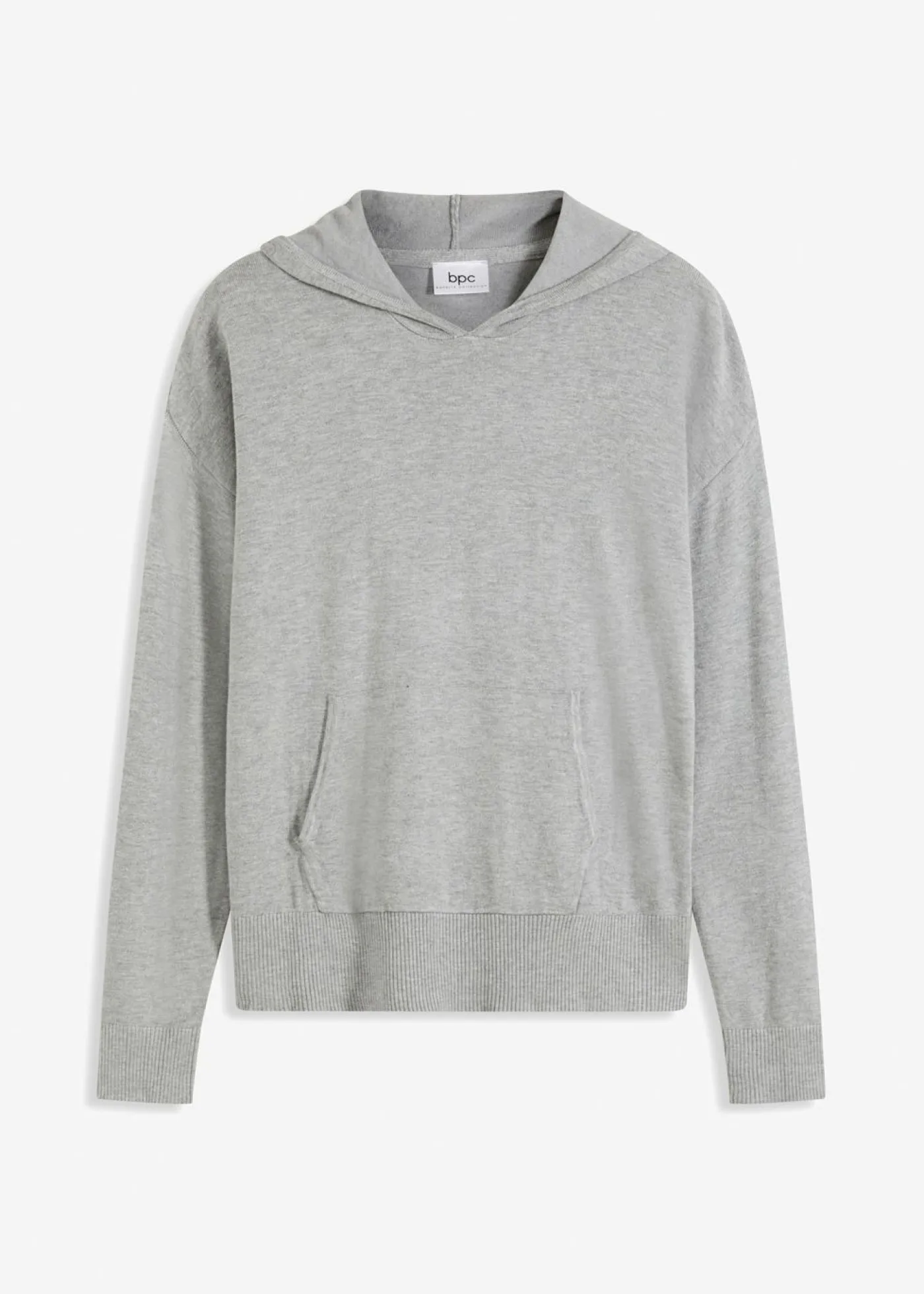 Discount Sudadera con capucha de punto y bolsillo canguro en mezcla de viscosa Mujer Jerséis|Ropa De Punto