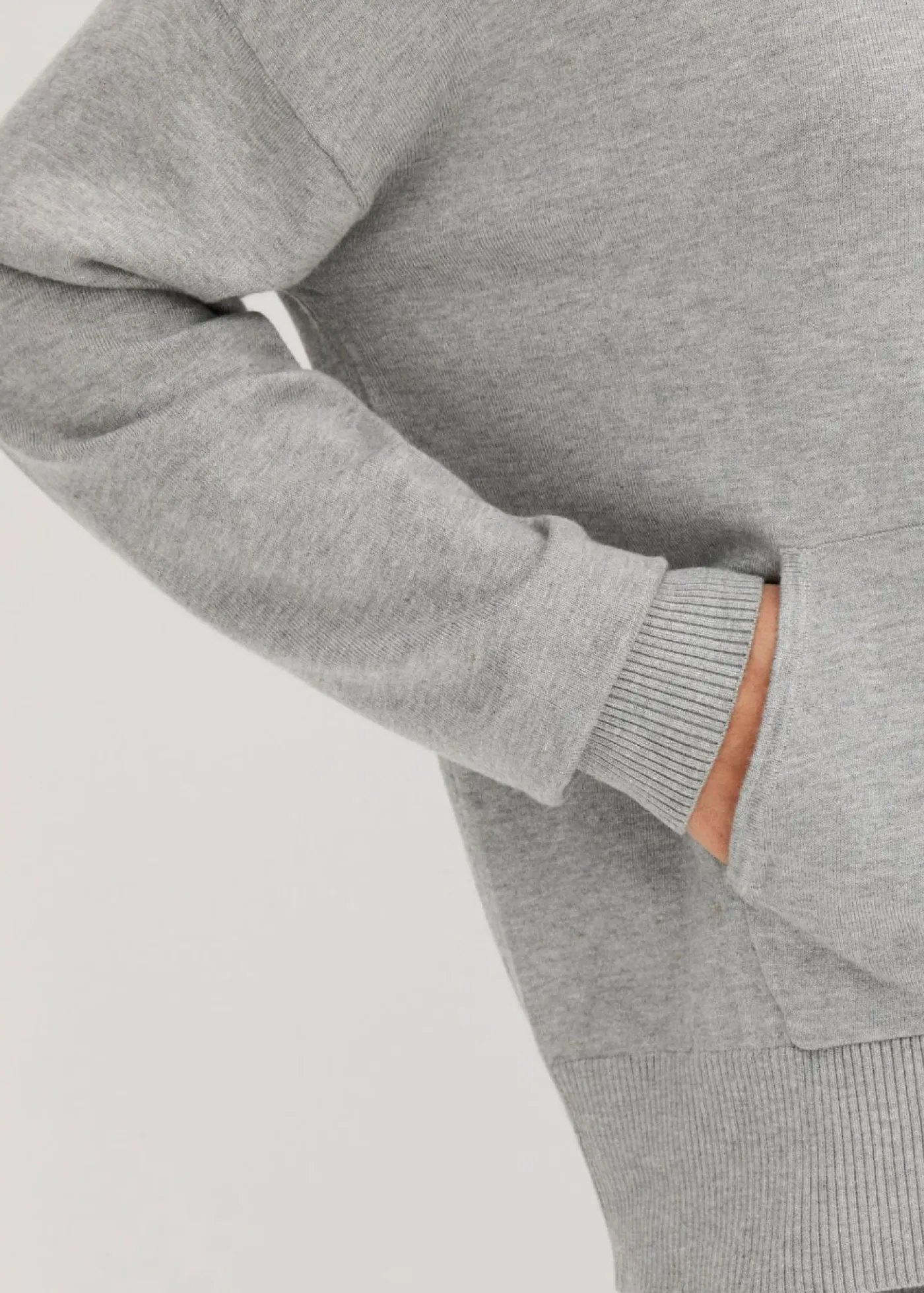 Discount Sudadera con capucha de punto y bolsillo canguro en mezcla de viscosa Mujer Jerséis|Ropa De Punto