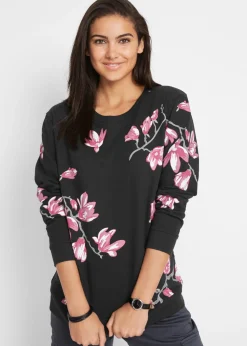 New Sudadera con estampado de flores de corte holgado Mujer Ropa Cómoda