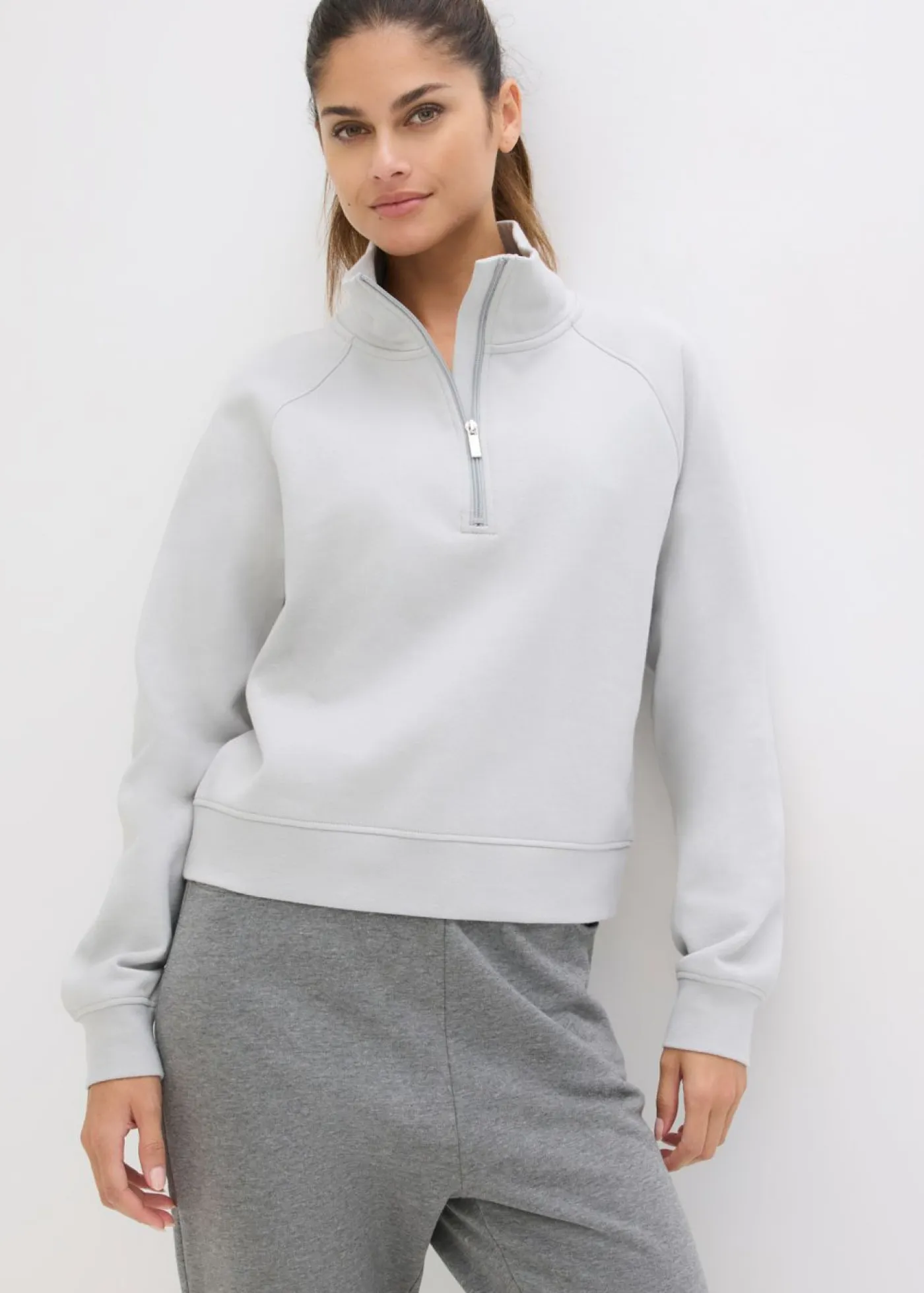 New Sudadera de algodón orgánico puro Mujer Básicos|Ropa Cómoda