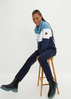 Clearance Sudadera de algodón puro con cuello estampado Mujer Ropa Cómoda