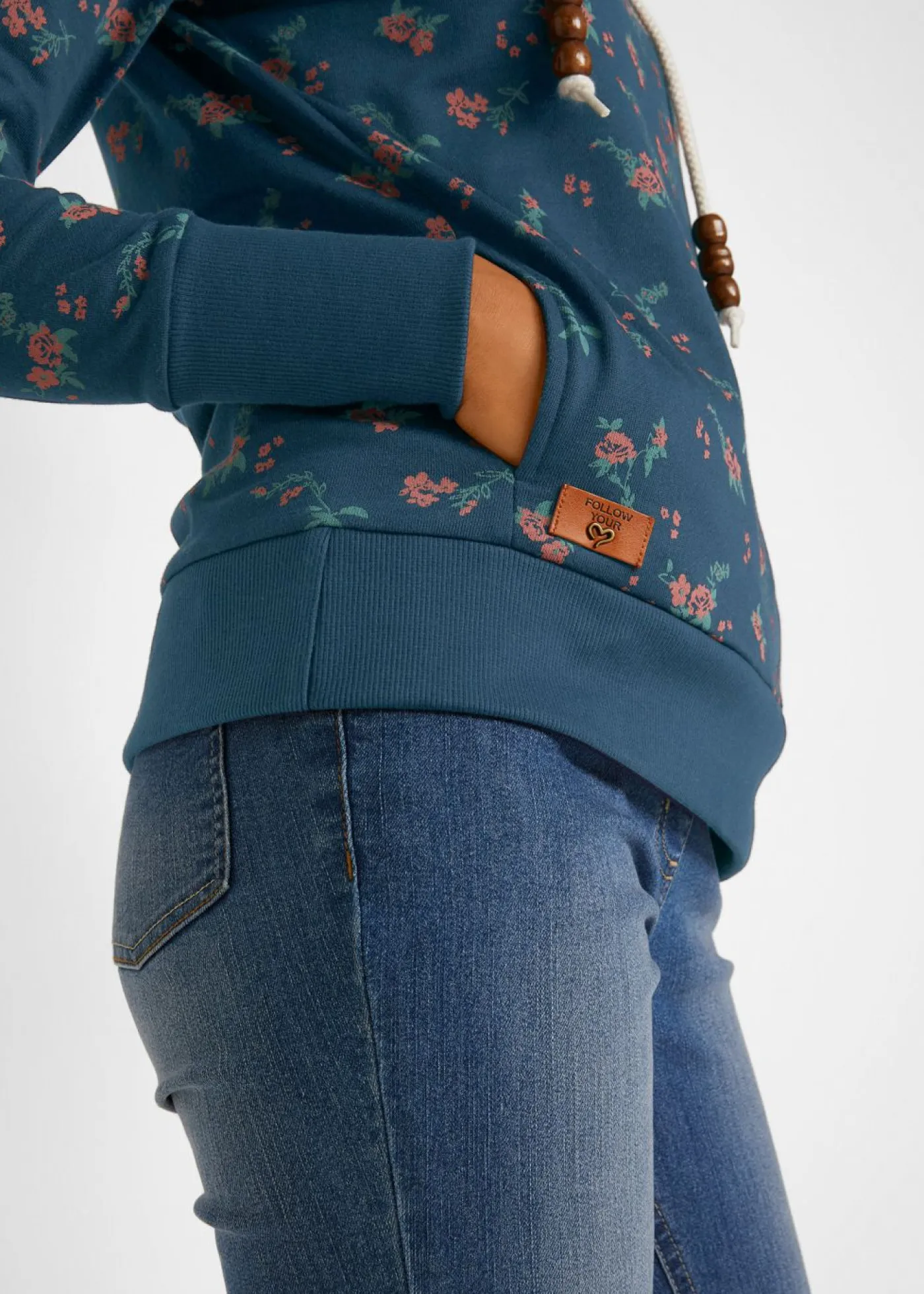 Outlet Sudadera de algodón puro con capucha y cordones Mujer Ropa Cómoda
