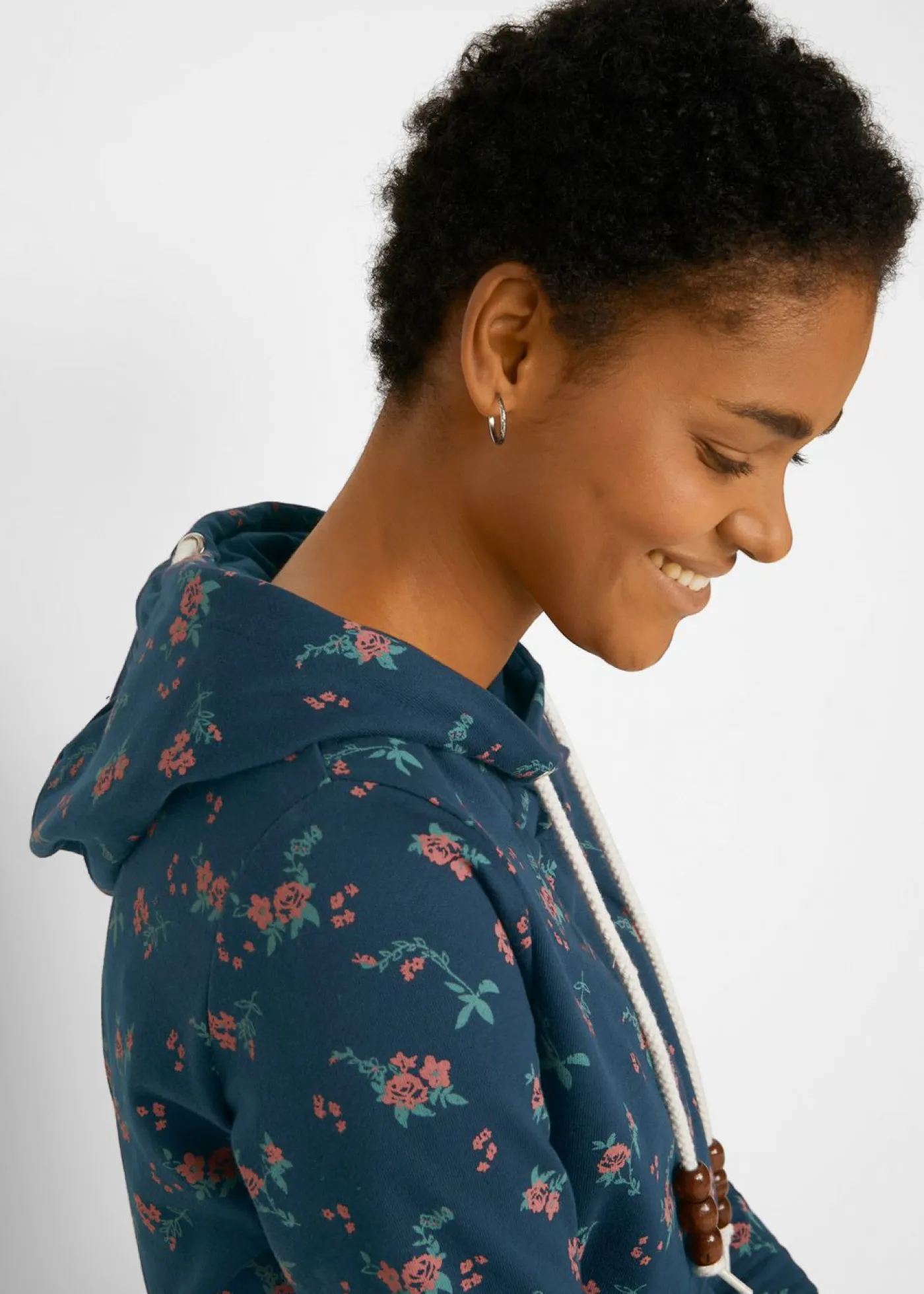 Outlet Sudadera de algodón puro con capucha y cordones Mujer Ropa Cómoda