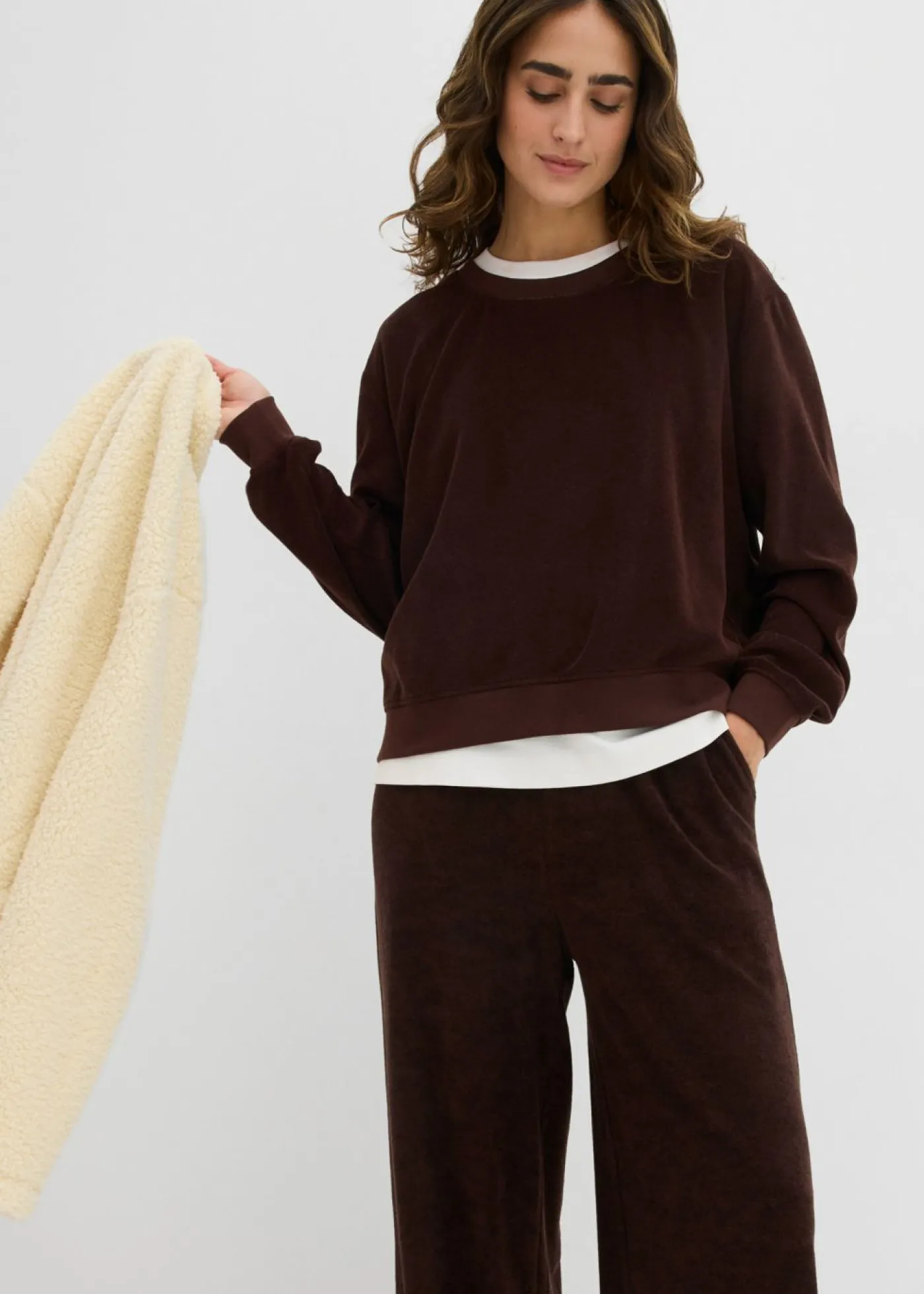 Clearance Sudadera de felpa suave Mujer Básicos