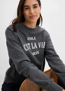 Sudadera de mezcla de algodón Mujer Ropa Cómoda|Novedades