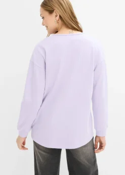Sale Sudadera de mezcla de algodón con bajo asimétrico Mujer Ropa Cómoda