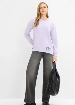 Sale Sudadera de mezcla de algodón con bajo asimétrico Mujer Ropa Cómoda