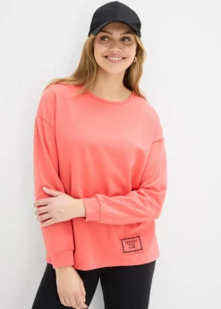 Sudadera de mezcla de algodón con bajo asimétrico Mujer Ropa Cómoda