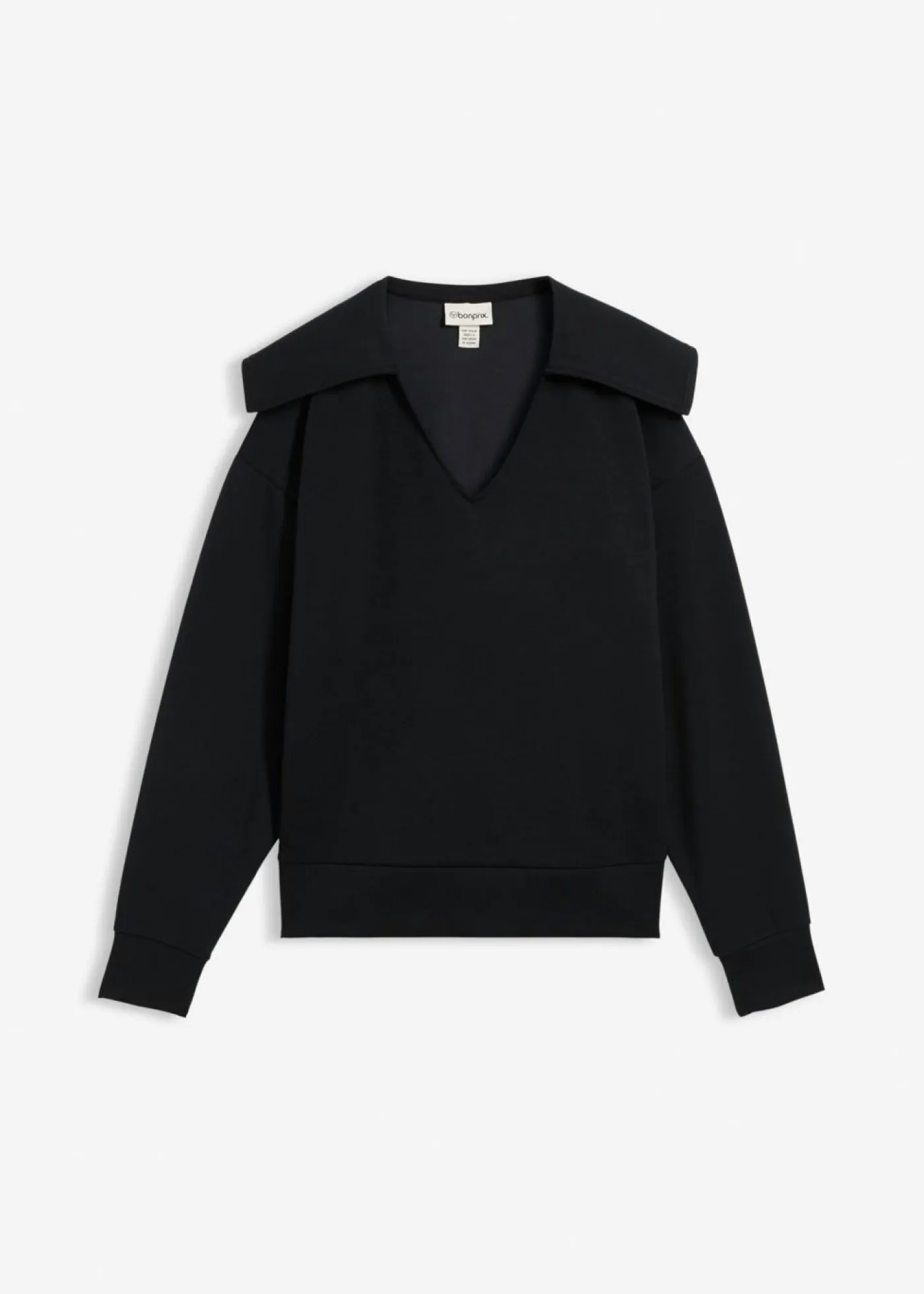 Clearance Sudadera de mezcla de viscosa con cuello ancho Mujer Esenciales