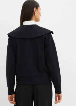 Clearance Sudadera de mezcla de viscosa con cuello ancho Mujer Esenciales