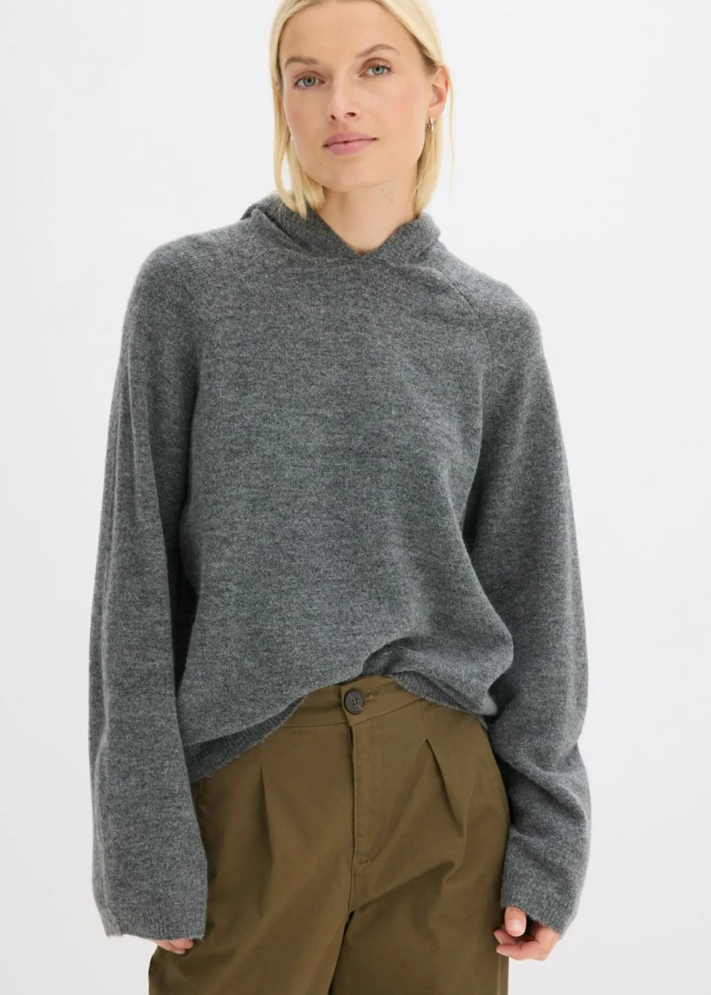 Clearance Sudadera de punto con capucha Mujer Jerséis|Ropa De Punto