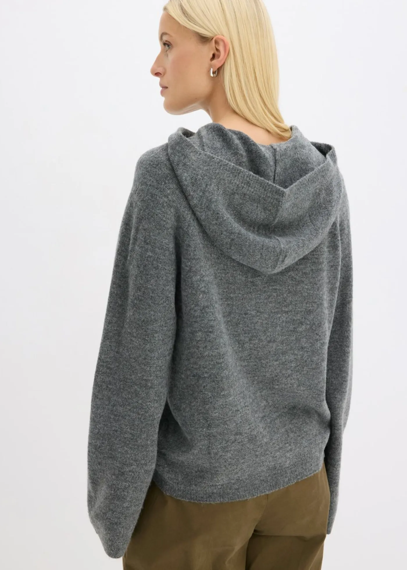 Clearance Sudadera de punto con capucha Mujer Jerséis|Ropa De Punto