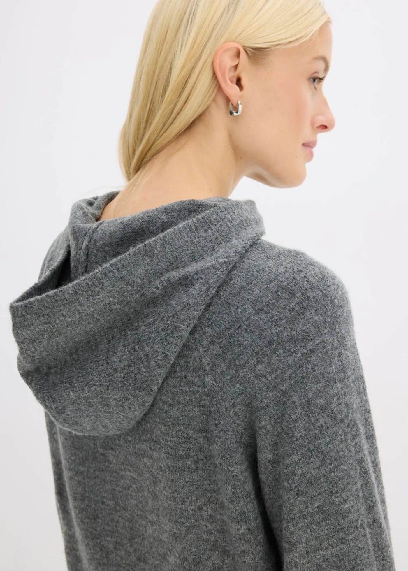 Clearance Sudadera de punto con capucha Mujer Jerséis|Ropa De Punto
