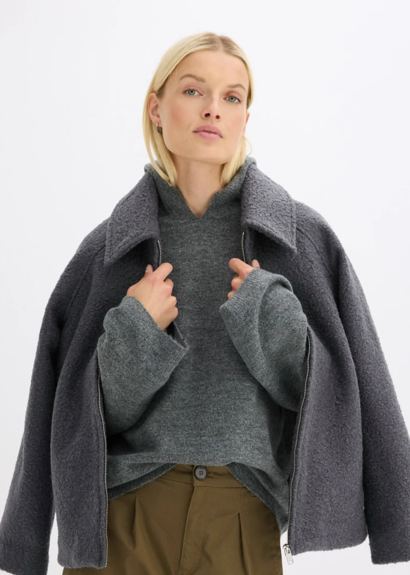 Clearance Sudadera de punto con capucha Mujer Jerséis|Ropa De Punto