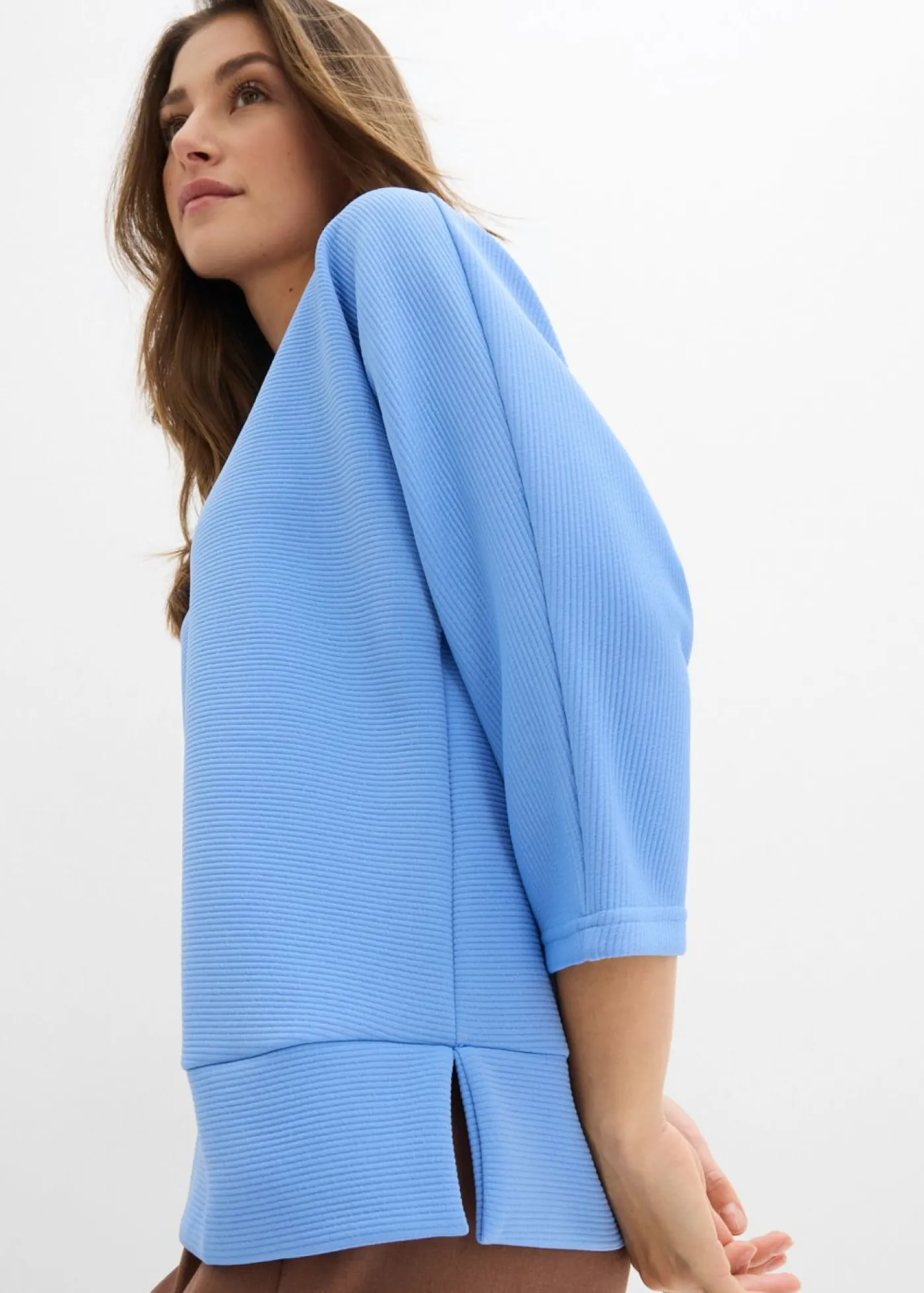 Sale Sudadera de tejido estructurado Mujer Ropa Cómoda|Novedades