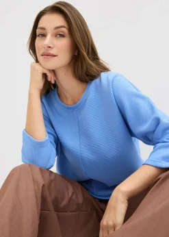 Sale Sudadera de tejido estructurado Mujer Ropa Cómoda|Novedades