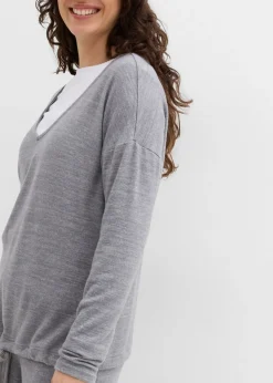 Clearance Sudadera holgada con aspecto de punto Mujer Ropa Cómoda