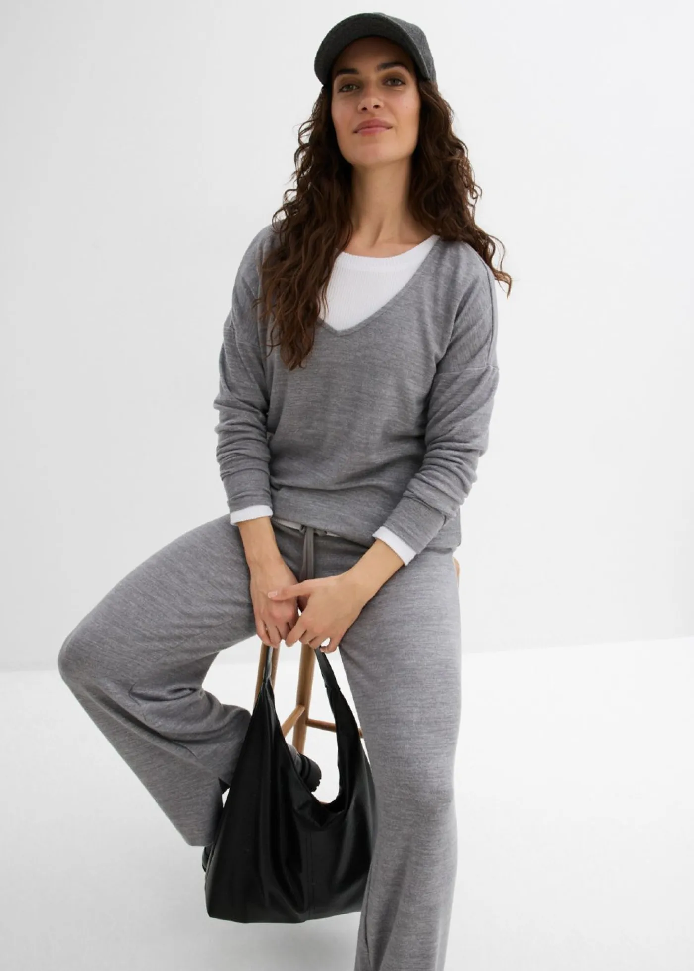 Clearance Sudadera holgada con aspecto de punto Mujer Ropa Cómoda