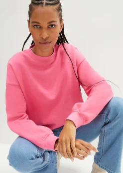 Sudadera holgada de algodón puro Mujer Básicos|Ropa Cómoda