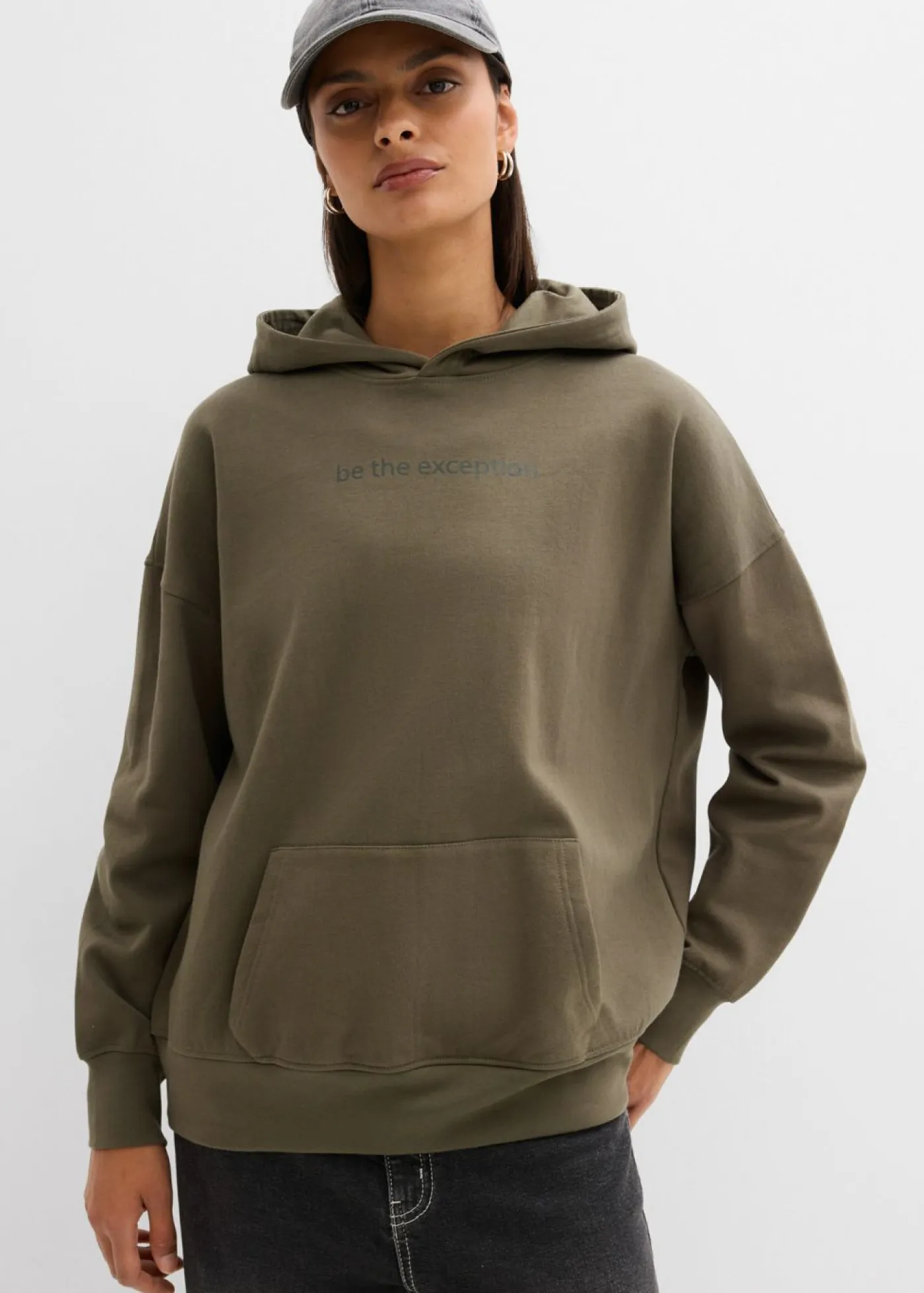 Clearance Sudadera holgada de algodón orgánico puro Mujer Ropa Cómoda