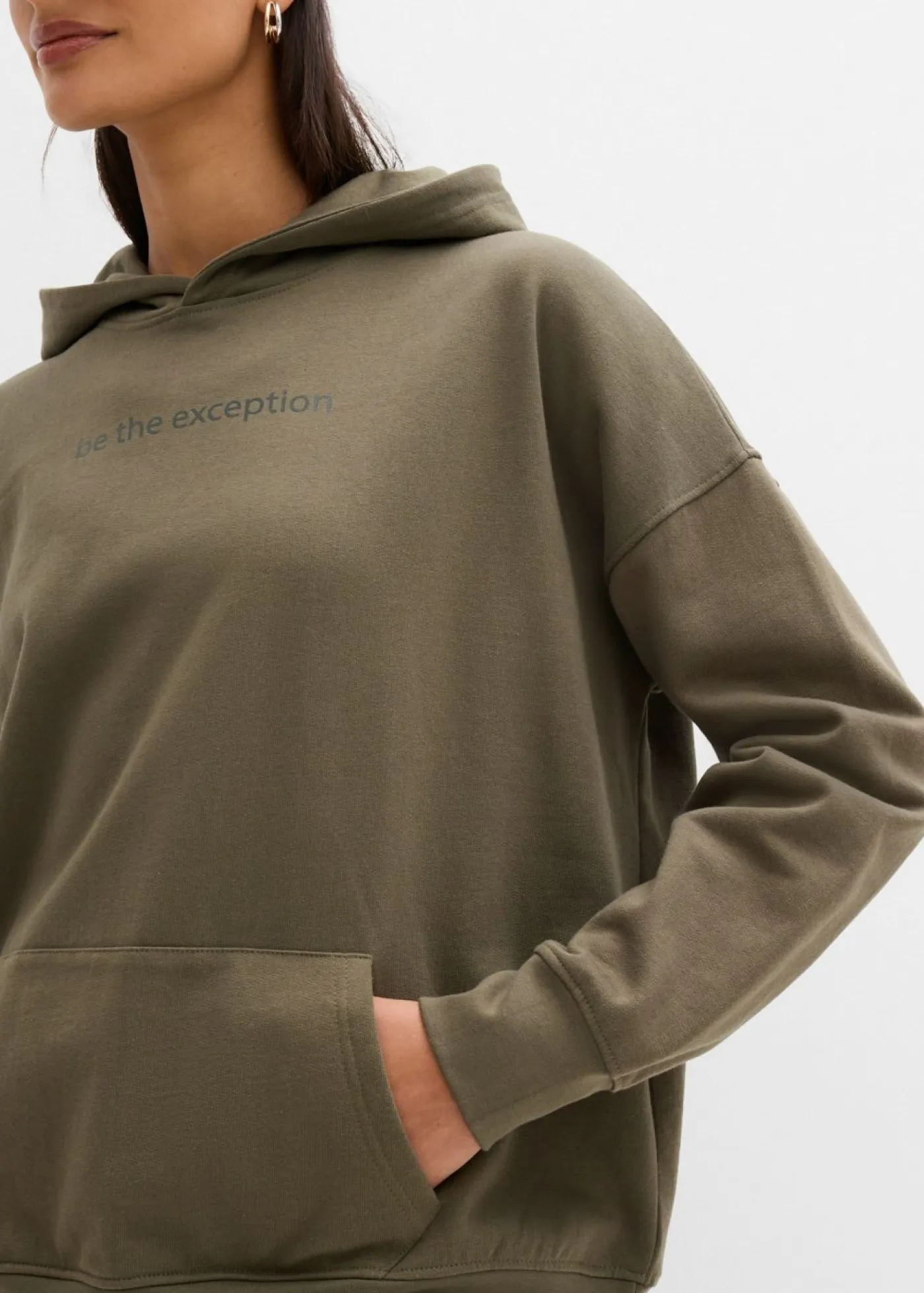 Clearance Sudadera holgada de algodón orgánico puro Mujer Ropa Cómoda